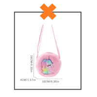 Crossbody tasje unicorn rond roze